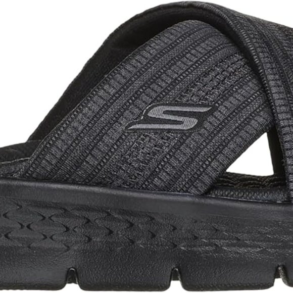 Women's Crossband Slide Sandal Vegan Memory Foam Support Comfortable - Picture 4 of 5